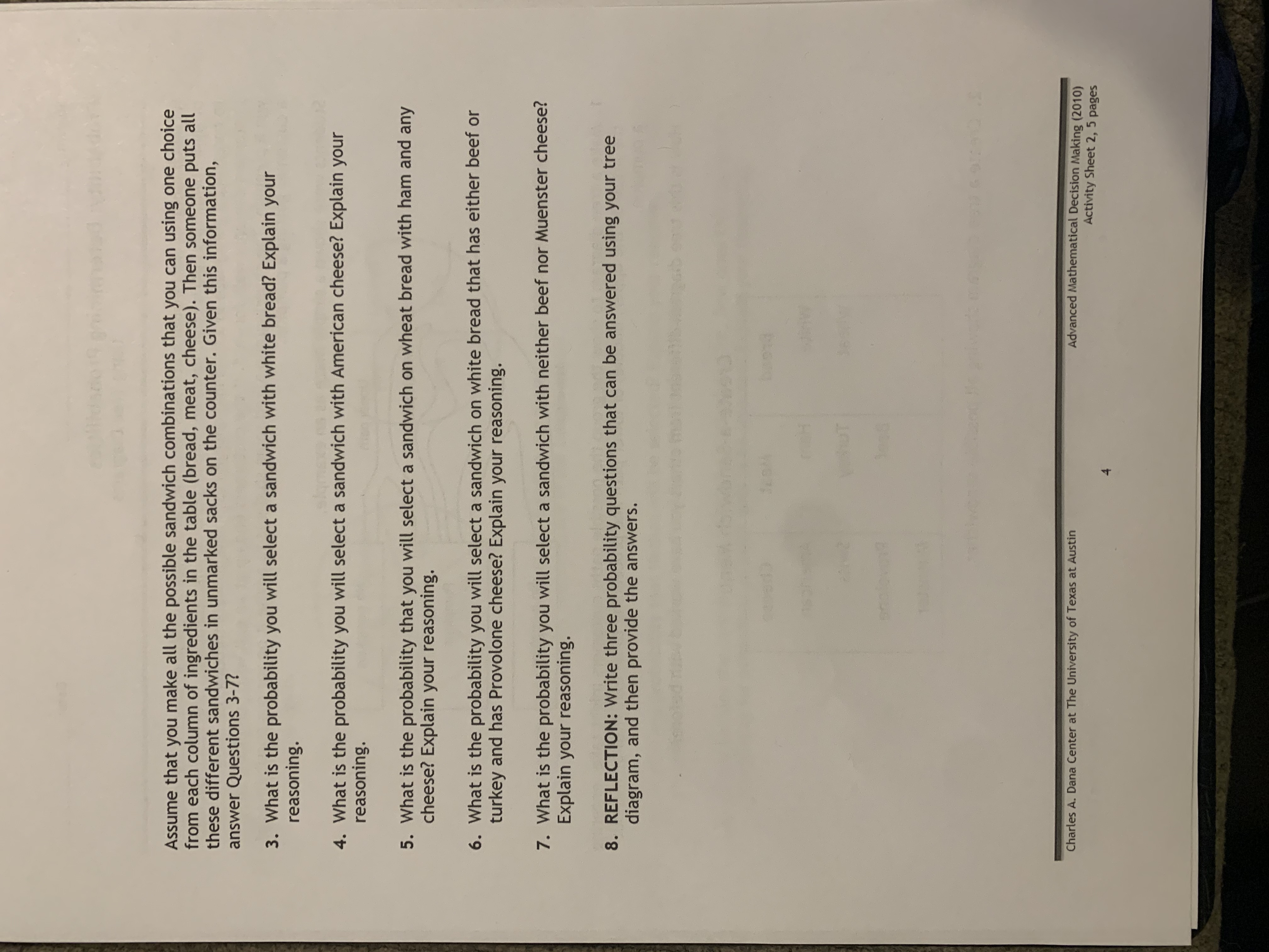 Student: Date: Probability: Determining