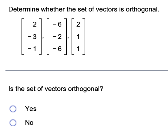 Linear Algebra Determine whether the set of