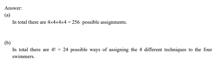 Question 2 [20 marks]: A swimming team consists