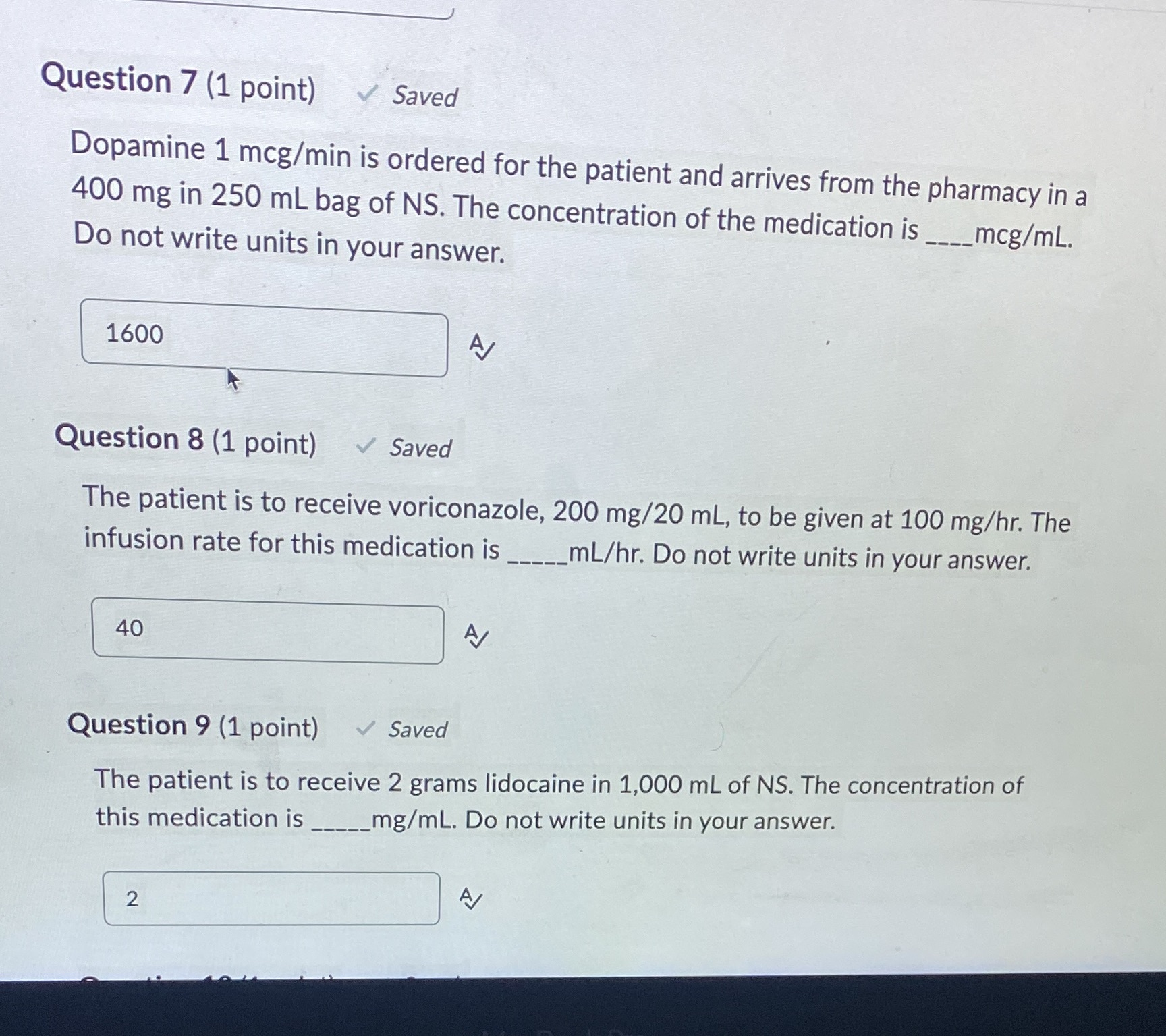 Not too sure of my answers Question 7 (1 point)