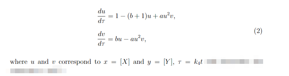 \f(e) Calculate the nullclines of system (2) and