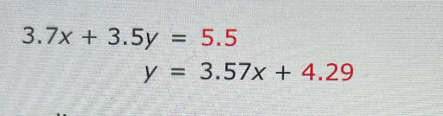 Solve the system of equations \f