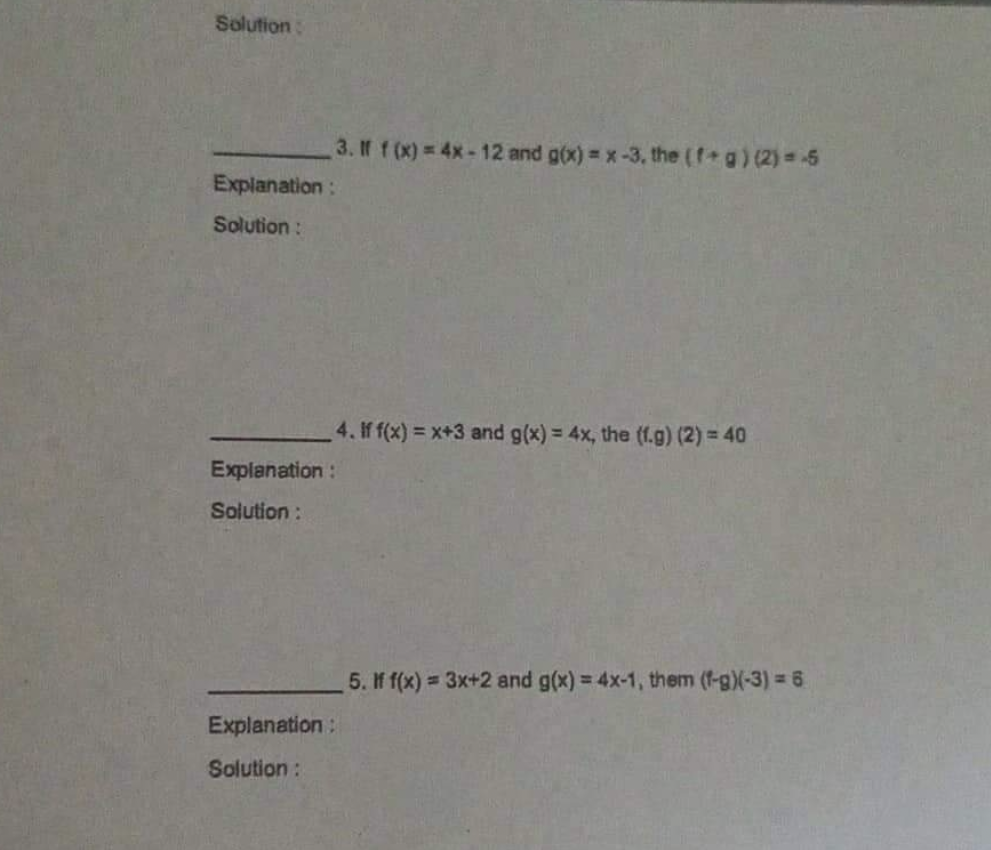 GENERAL MATINEELETICS Assessment Solve the