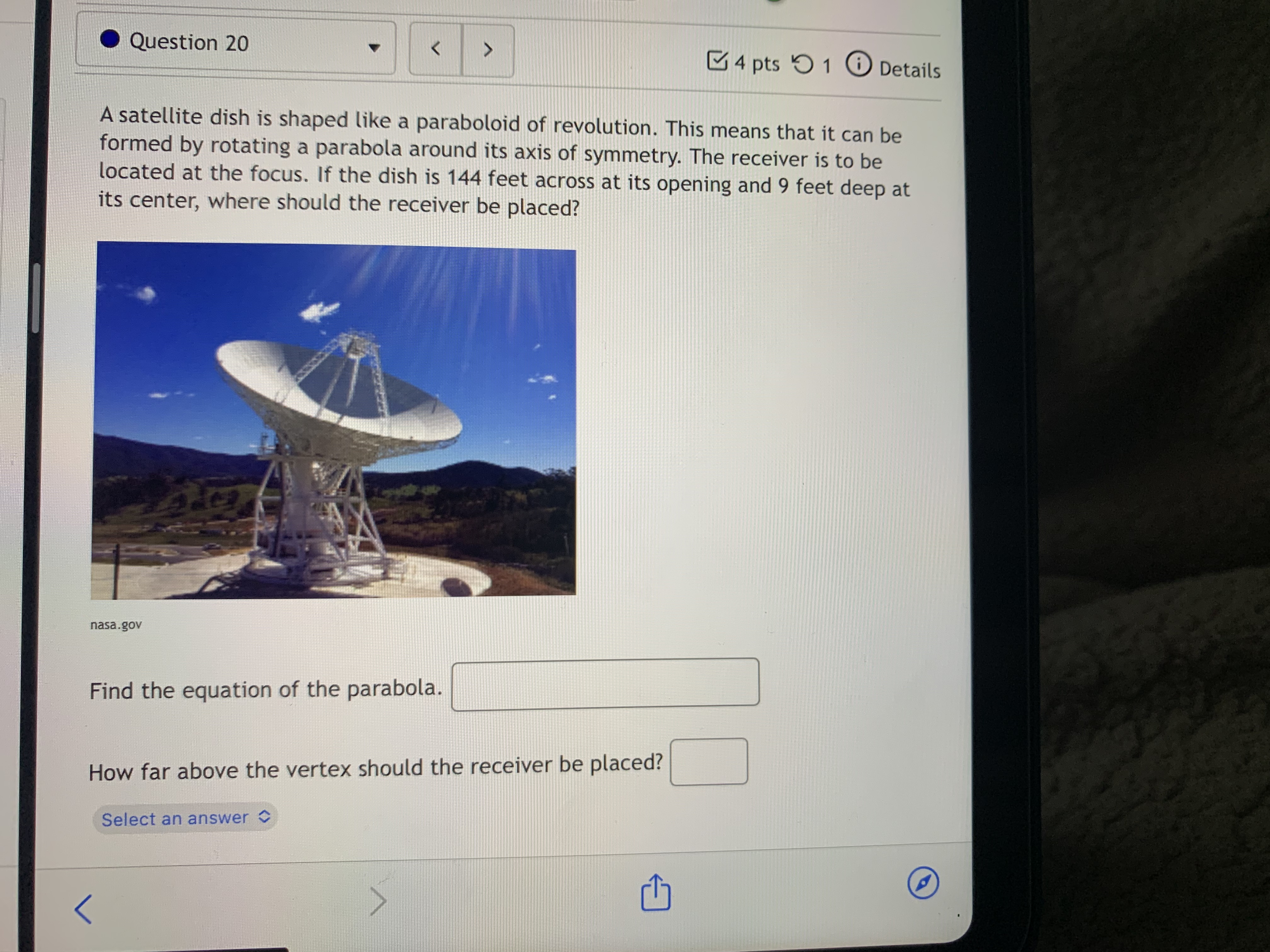 Question 24 5 pts 1 1 0 Det The given matrix is