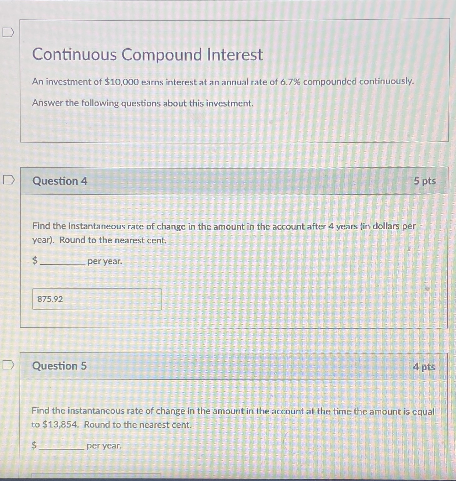 Not sure if 4 is right, what is 5? Continuous