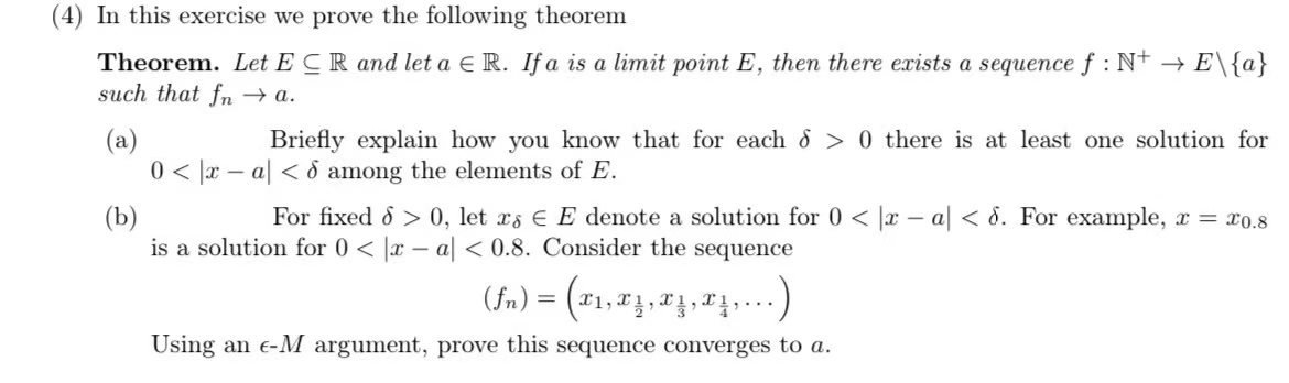 (4) In this exercise we prove the following