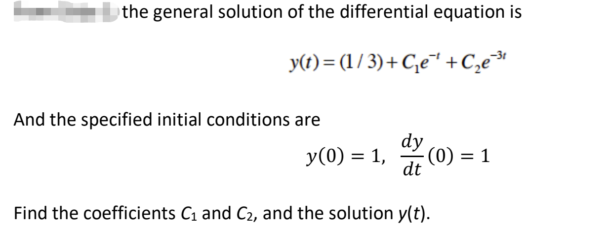 the general solution of the differential equation