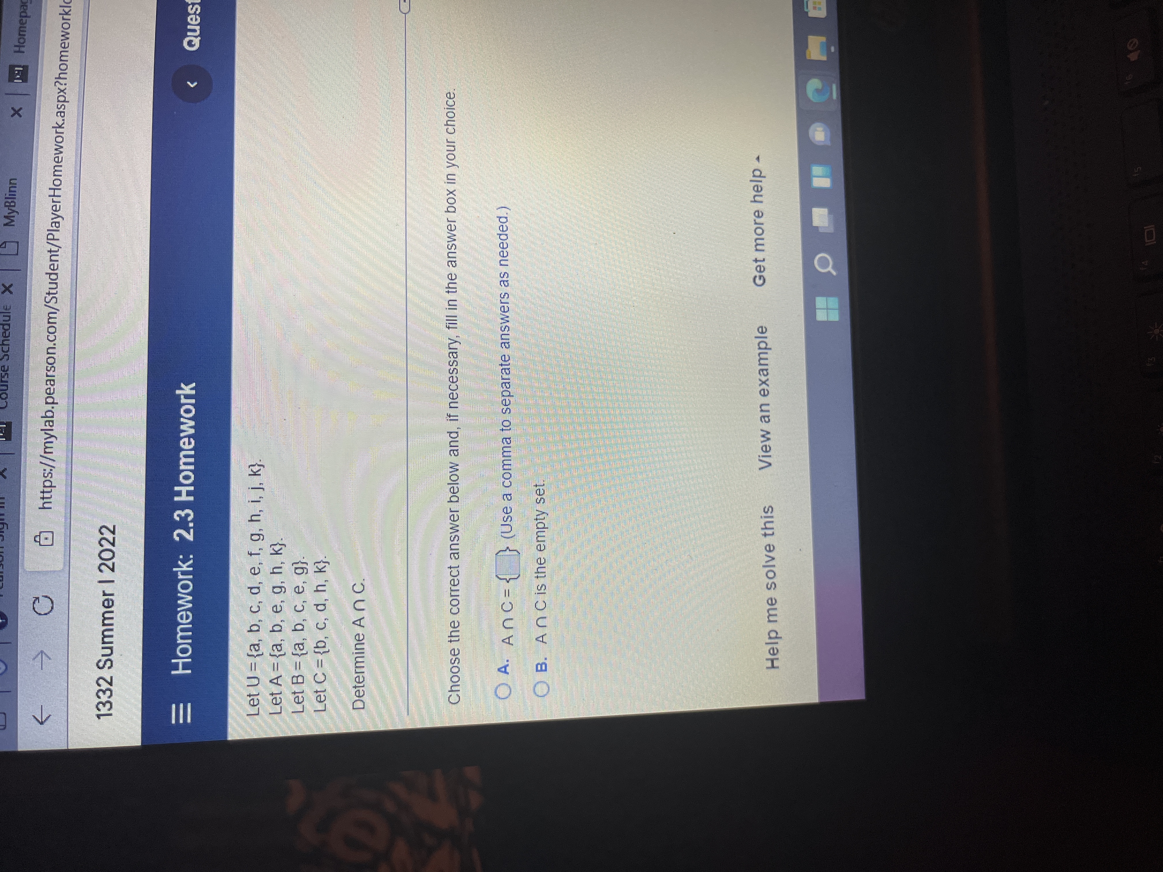 rse Schedule x MyBlinn X 1: Homepa C