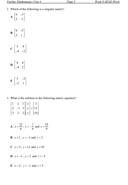 Circle the letter beside the correct answer. 1.