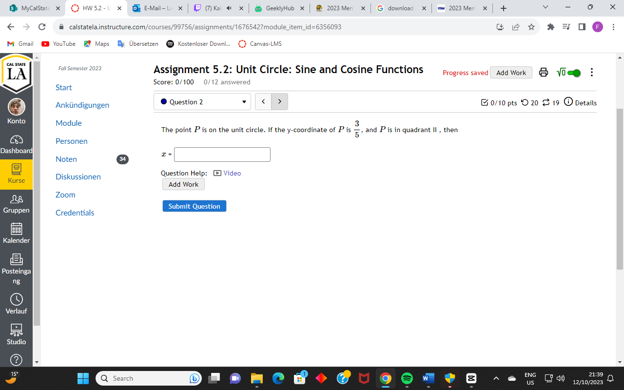 [$ MyCalState X HW 5.2 - U X E-Mail - La x (7)