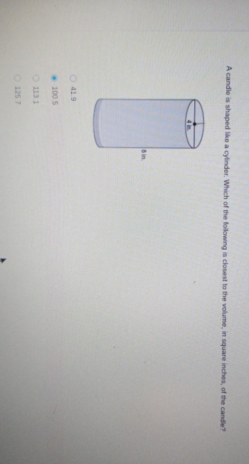 which of the following is closet to the volume,