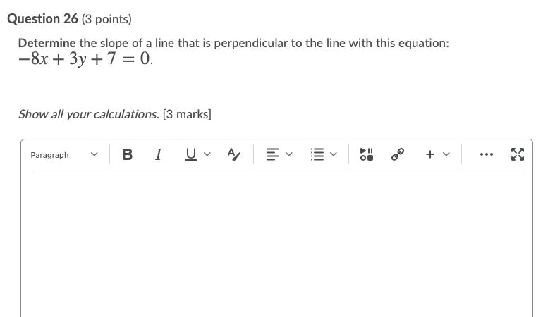 LINEAR FUNCTIONS Question 22 (1 point) < Saved