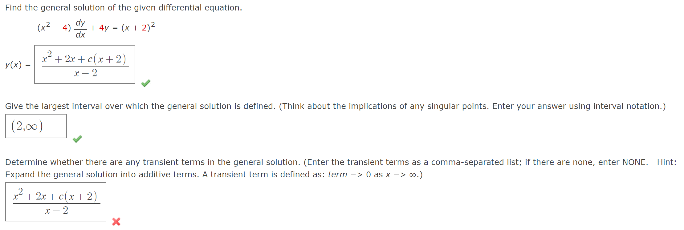 Find the general solution of the given