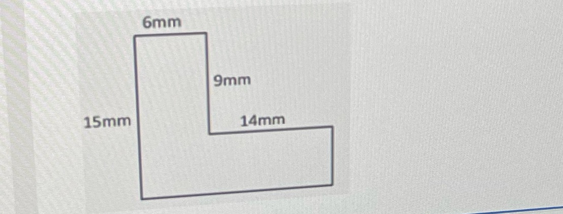 Find the perimeter of the shape and label the