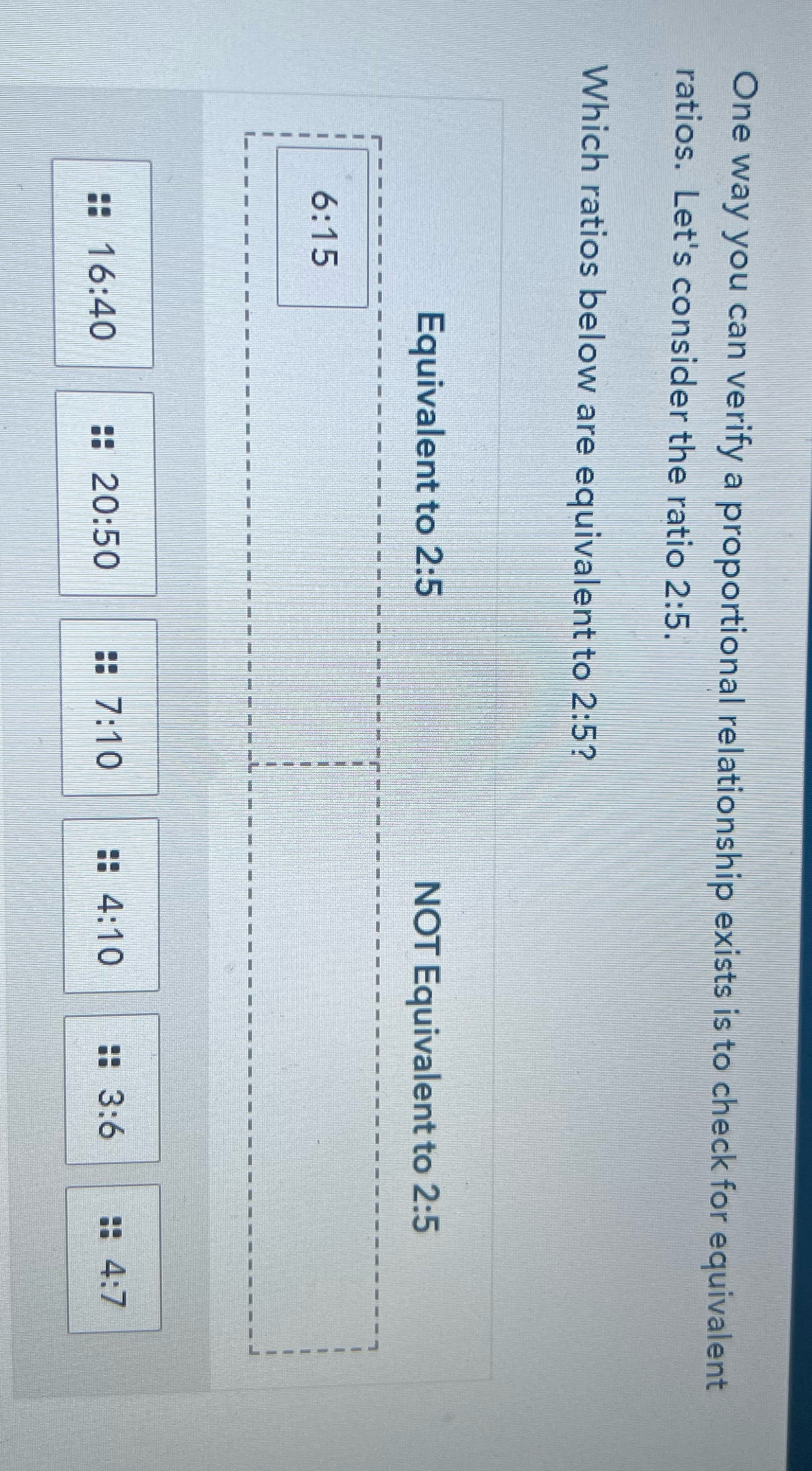 One way you can verify a proportional