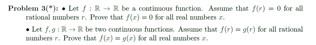 Problem 3(*): a Let f : {i  style=