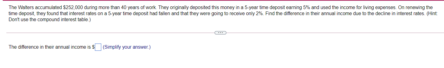 The Walters accumulated $252,000 during more than