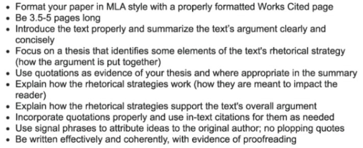 . Format your paper in MLA style with a properly