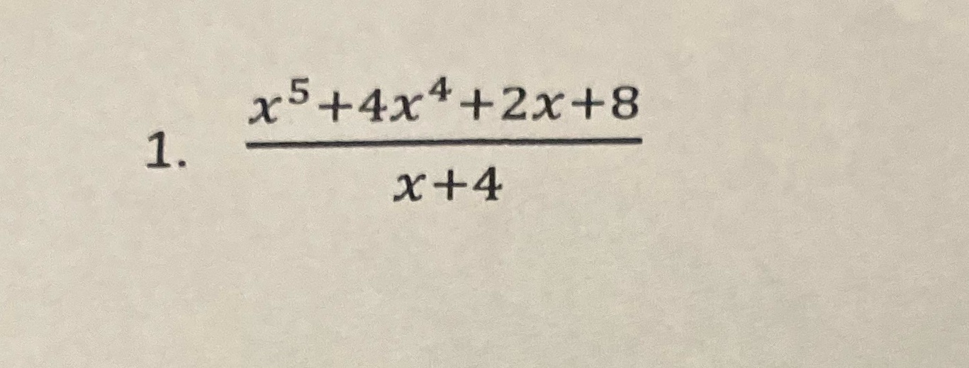 Can you solve this using synthetic division and