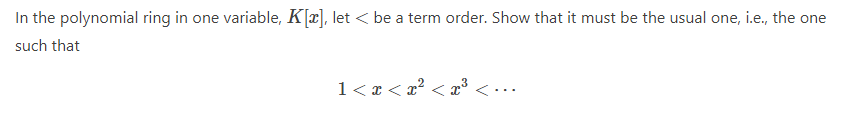 In the polynomial ring in one variable, K x], let
