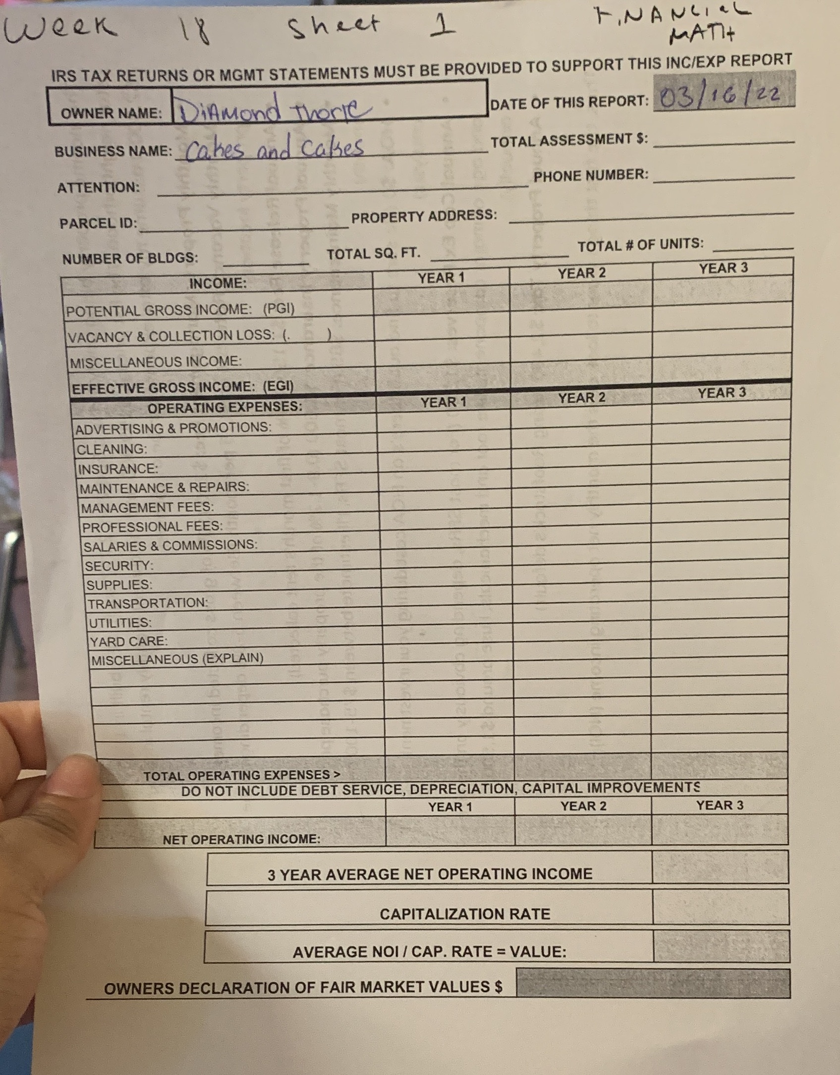 Financial math Week 18 Sheet 1 FINANCIAL MATH+