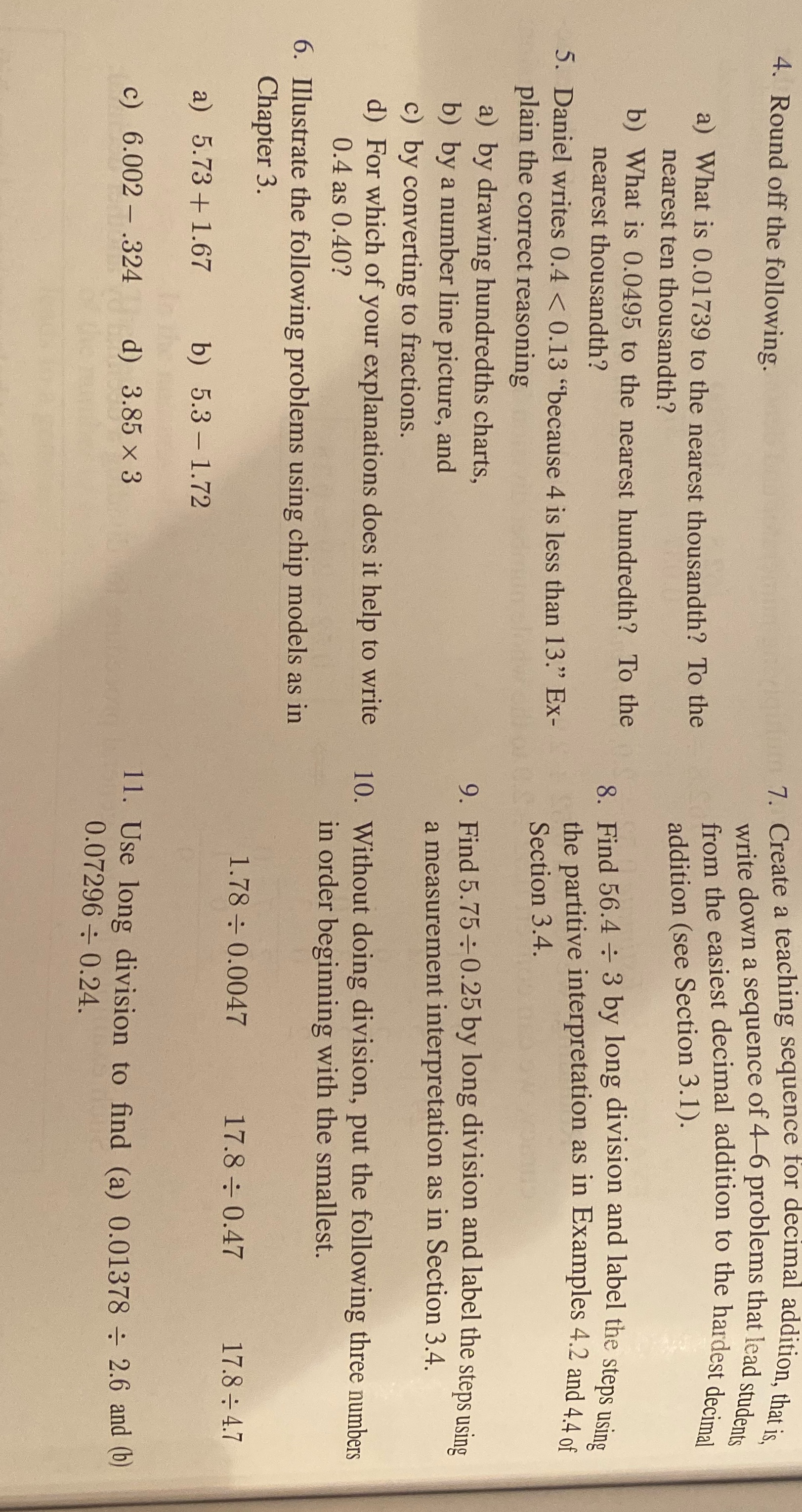 4. Round off the following. 7. Create a teaching