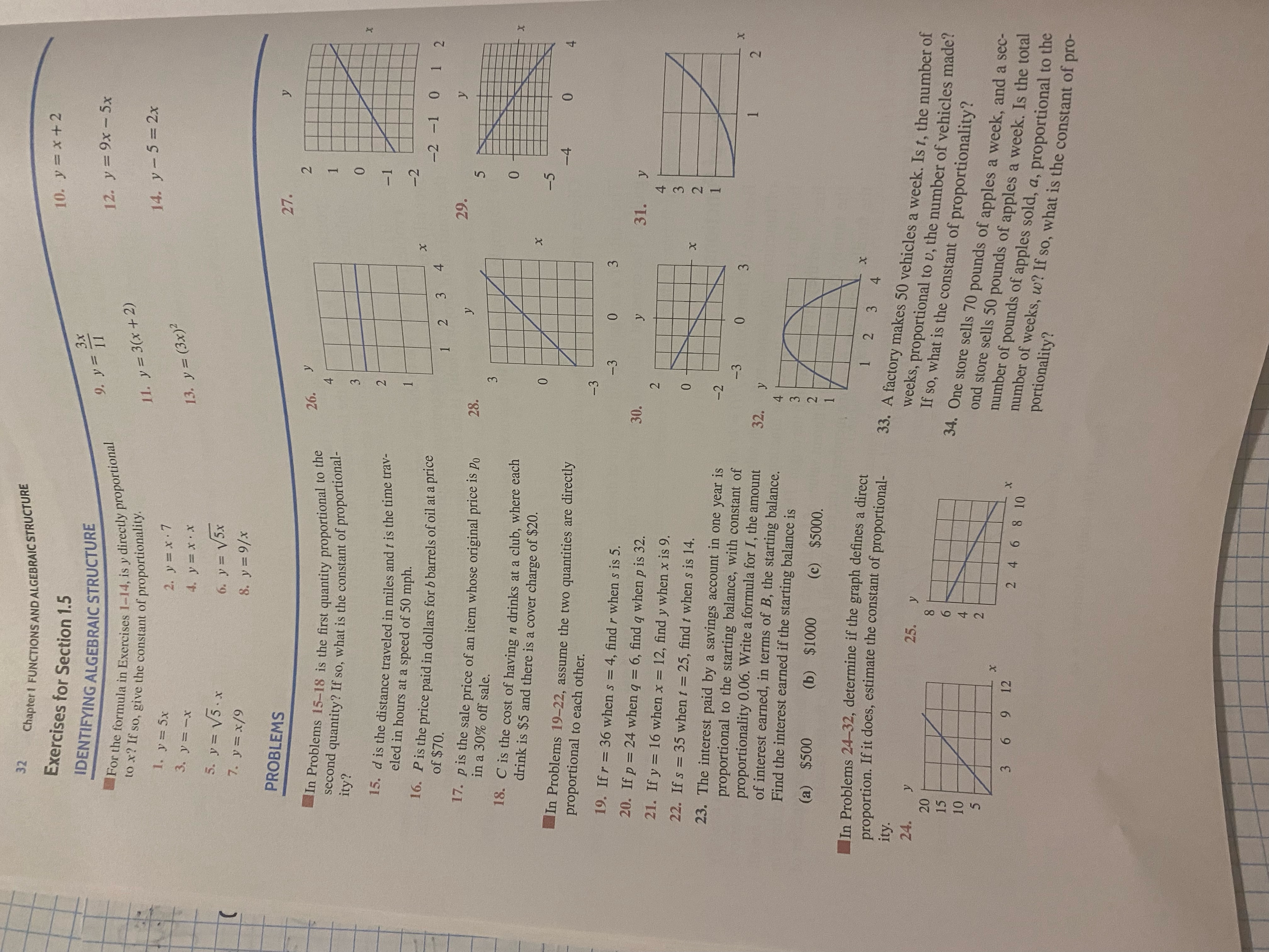 32 Chapter 1 FUNCTIONS AND ALGEBRAIC STRUCTURE