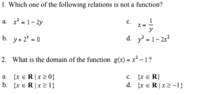 multiple choice use nelson advanced functions 12