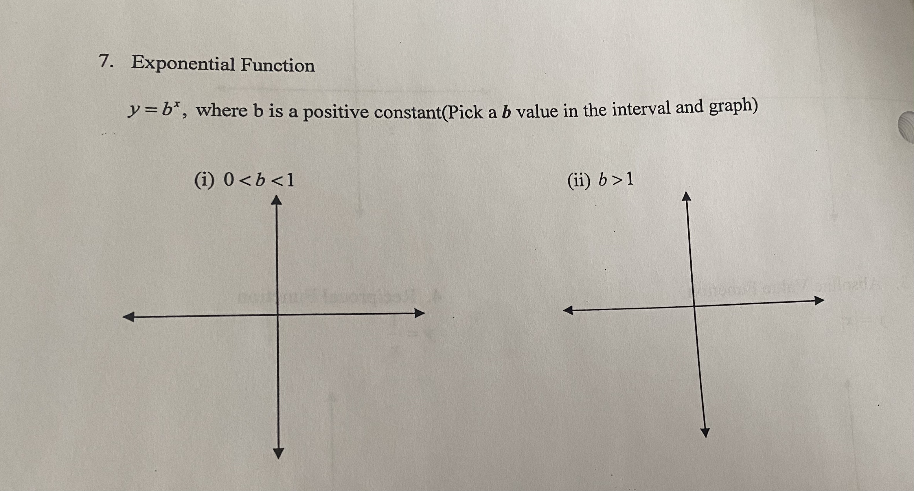 Read question 7 and answer (i) and (ii): 7.