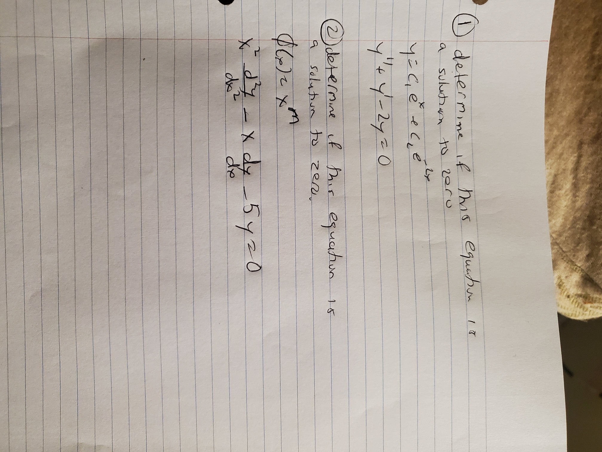 Prove that each differential equation is a