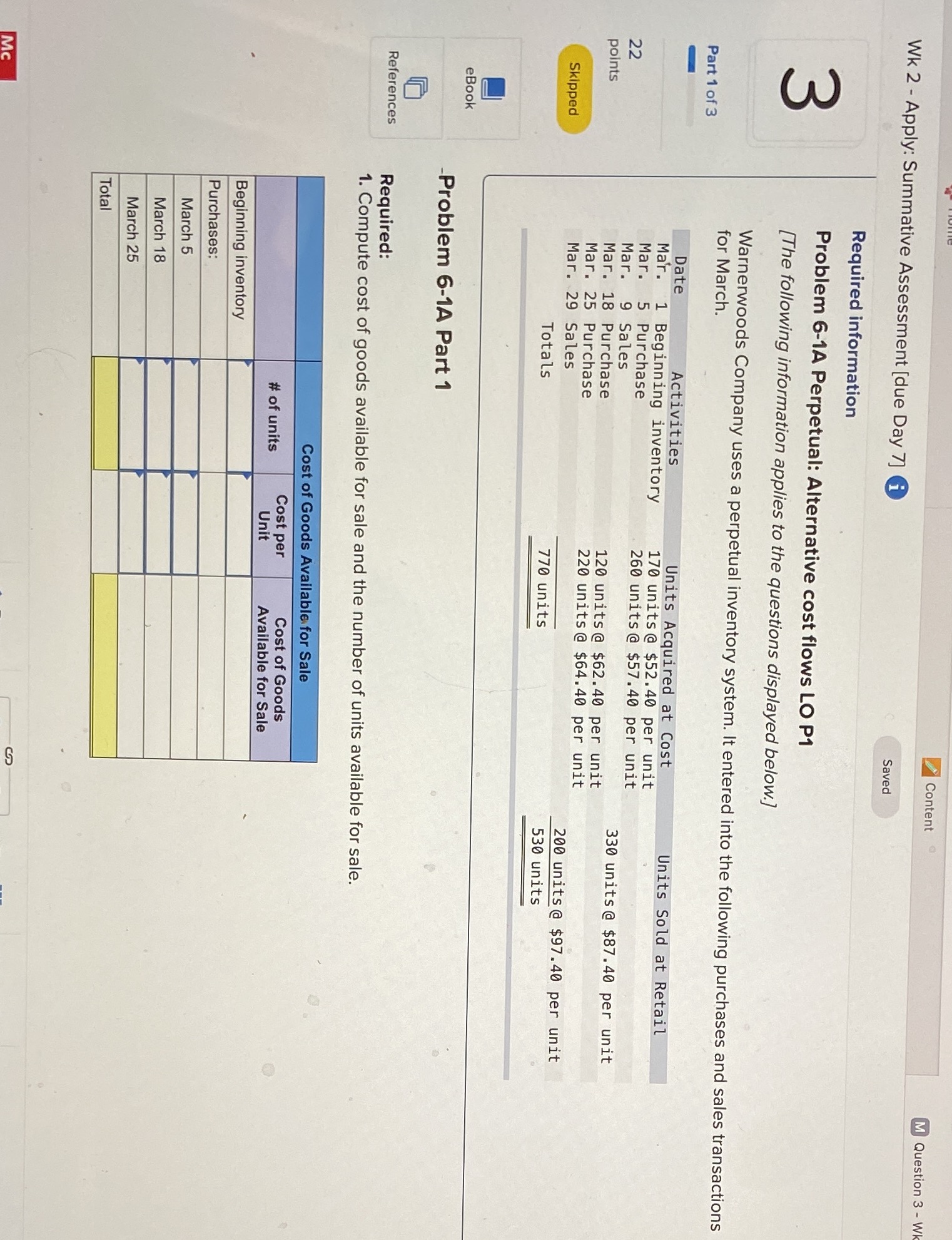 Content M Question 3 - W Wk 2 - Apply: Summative