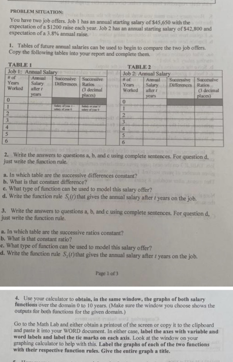 I only need help with the graphing part on the
