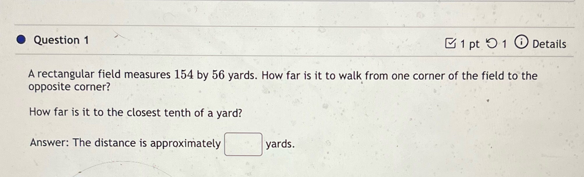 /\\ 0 Question 1 [3 1 pt '0 1 (D Details A