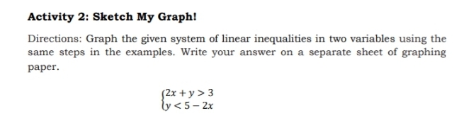 \fActivity 2: Sketch My Graph! Directions: Graph