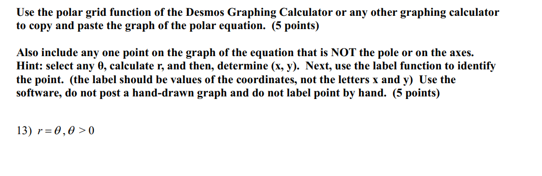 Use the polar grid function of the Desmos