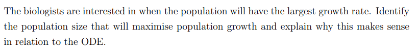 A common model for population growths is the