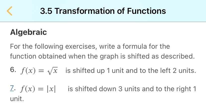 section 3.4 #'s 13 & 17 77. a(x) = -x +43.5