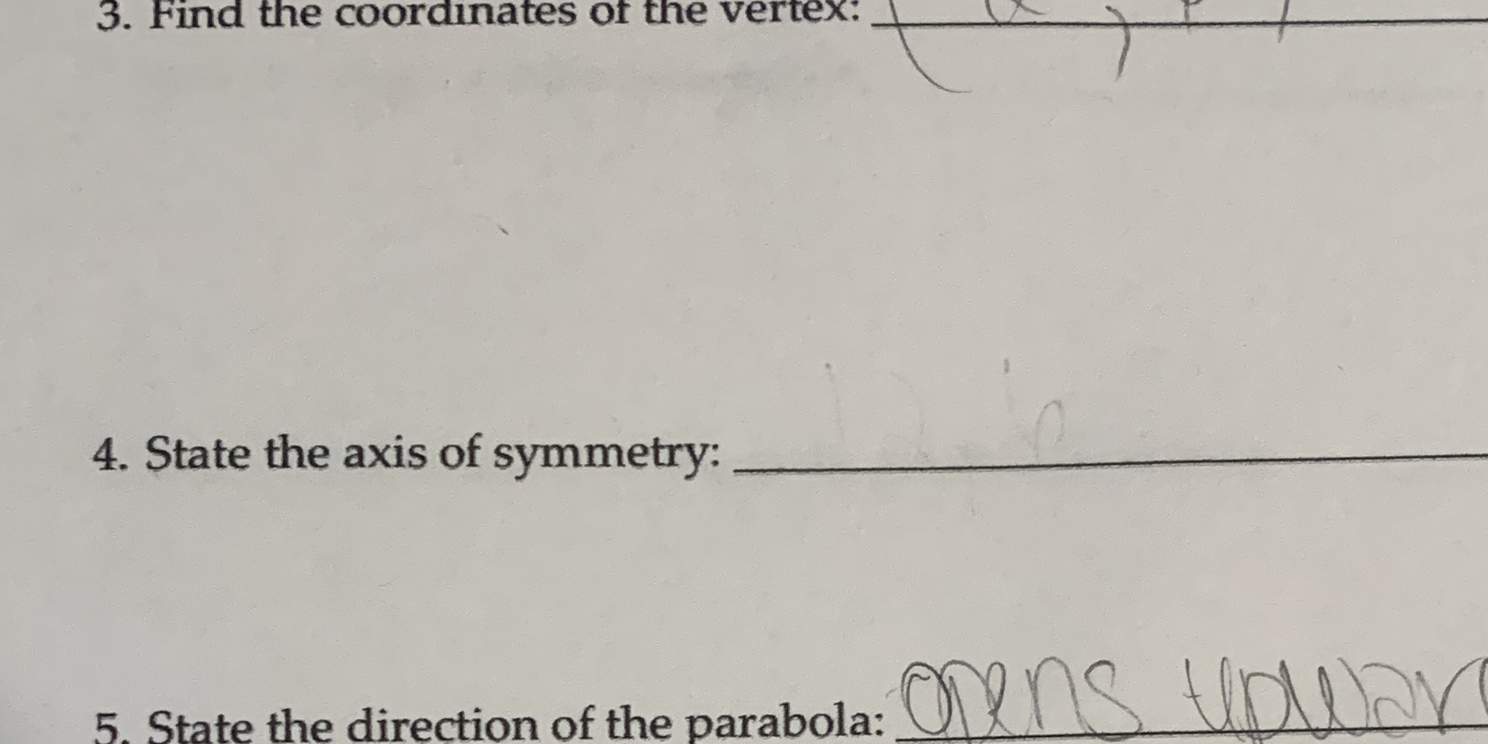 g(x) = 3x^2 - 12x + 6 : State the axis of