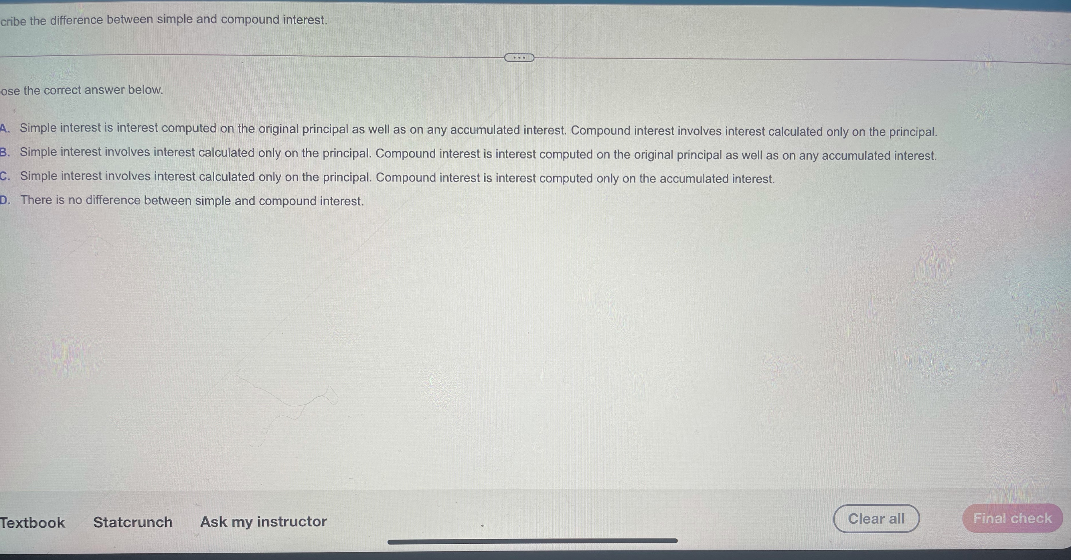 cribe the difference between simple and compound