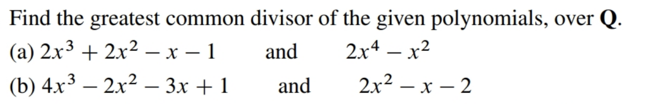 Find the greatest common divisor of the given