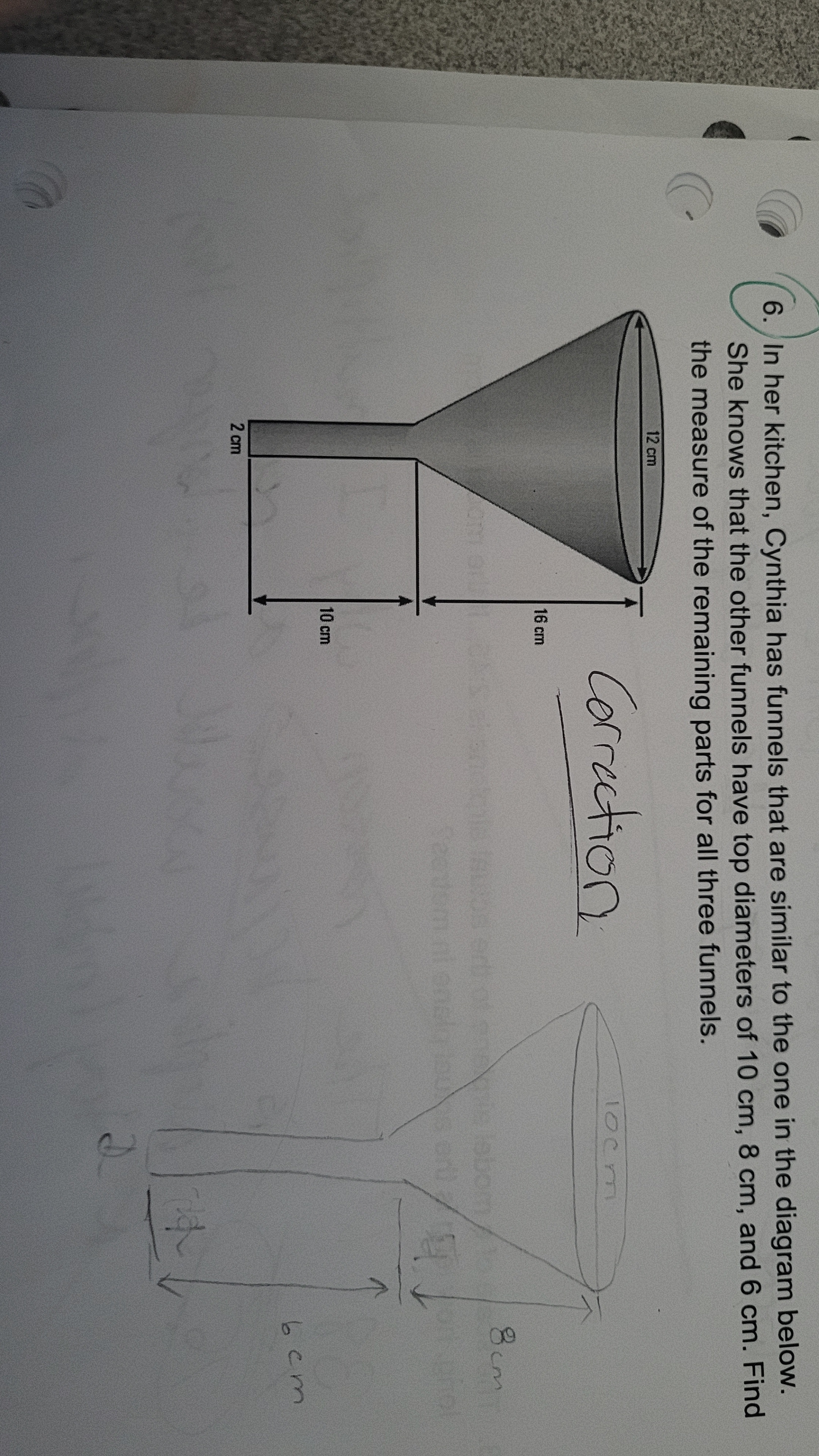 6. In her kitchen, Cynthia has funnels that are