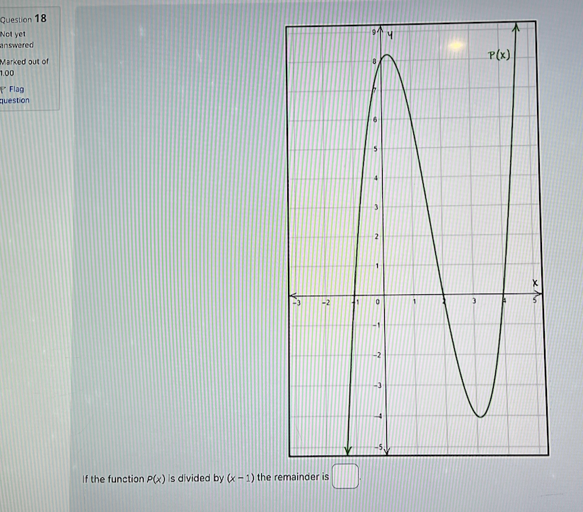 Question 18 Not yet answered Marked out of P(x)