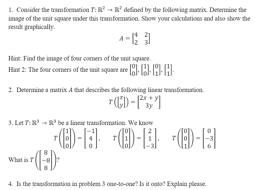 Please show all your work clearly and visible.