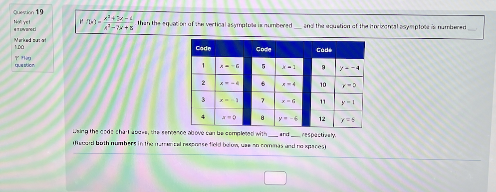 Question 18 Not yet answered Marked out of P(x)