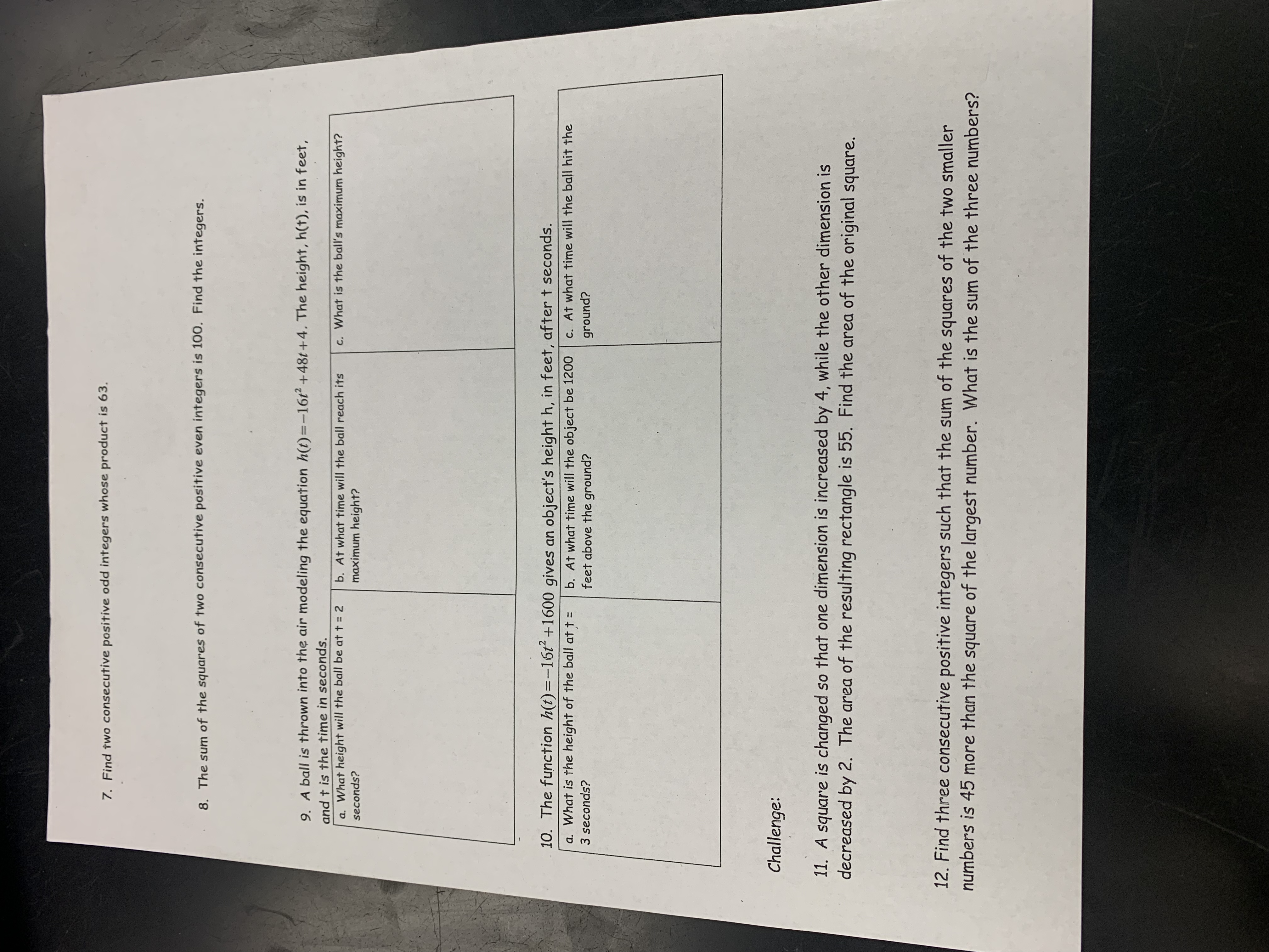 7. Find two consecutive positive odd integers