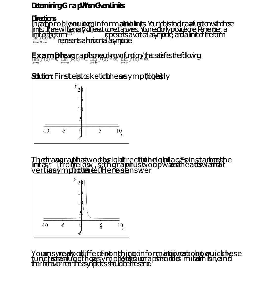 Determining Gra pWenGvenLinits Directions