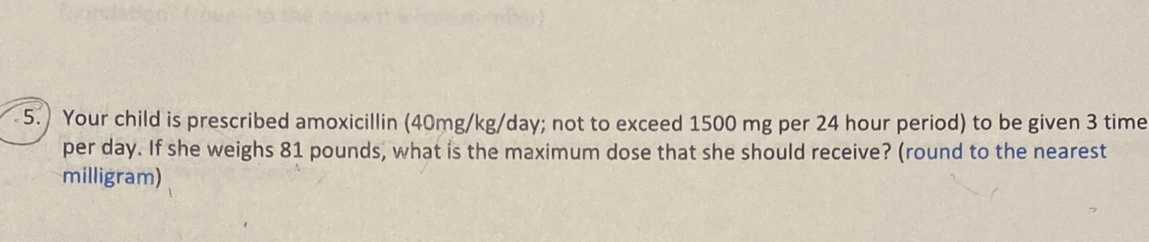 Applications and conversions 5. Your child is