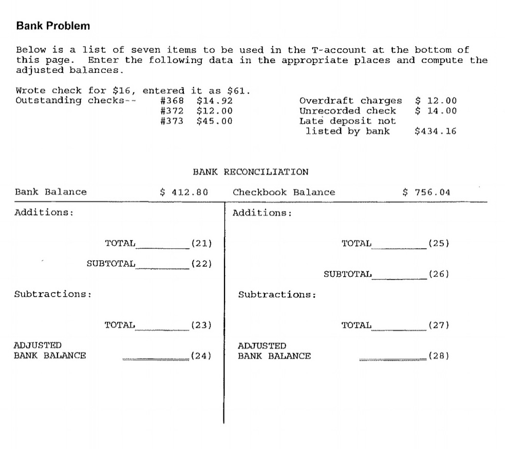 Please help. Explain your answers please. Bank