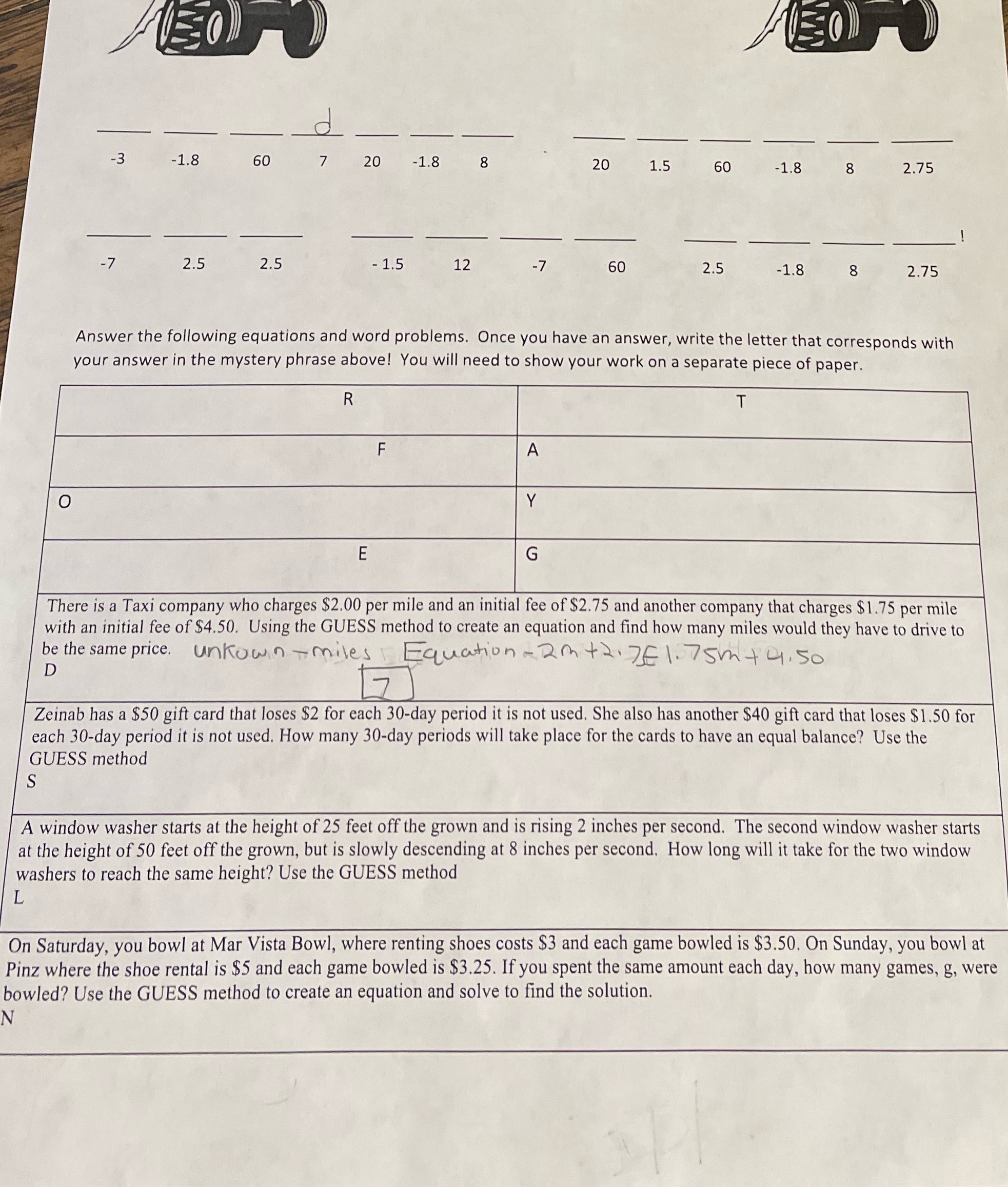 Please I need help with all with show work ~3 l.8