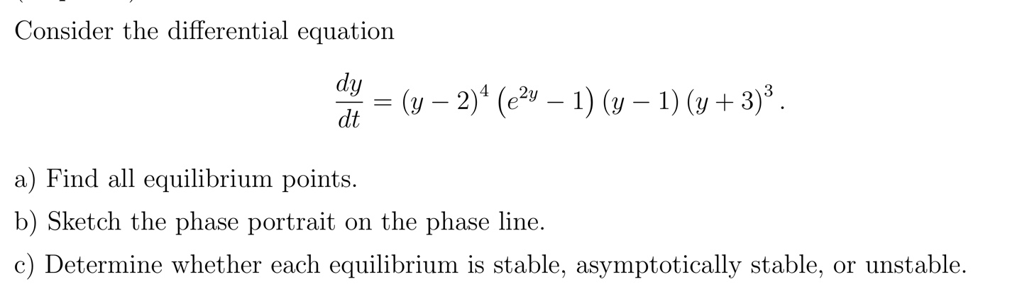 Consider the differential equation (31- 2)4 (er